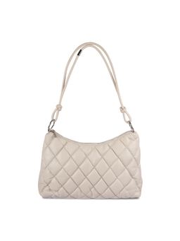 Mochi - Textured PU Off White Casual Handbag
