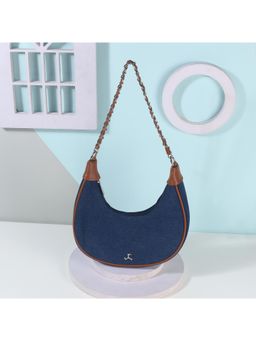 Mochi - Solid Denim Blue Casual Handbag