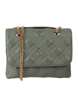 Mochi - Textured PU Green Casual Sling Bag