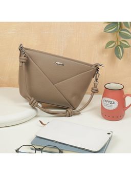 Metro - Solid PVC Khaki Casual Tote Bag