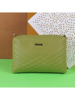 Metro - Textured PVC Green Casual Sling Bag