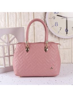 Metro - Textured PVC Pink Casual Handbag