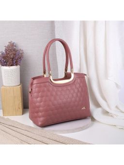 Metro - Textured PVC Peach Casual Handbag