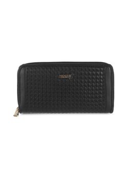 Mochi - Textured PVC Black Casual Wallet