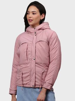Campus Sutra - Peach Solid Jacket