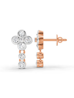 Sparkles - 14K Rose Gold Lab Grown Diamond 0.5 Carat Round Stud Earrings for Women