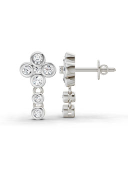 Sparkles - 14K White Gold Lab Grown Diamond 0.5 Carat Round Stud Earrings for Women