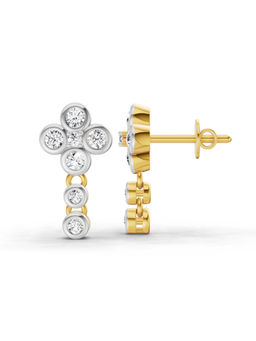 Sparkles - 14K Yellow Gold Lab Grown Diamond 0.5 Carat Round Stud Earrings for Women