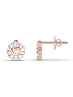 Sparkles - 14K Rose Gold Lab Grown Diamond 0.10 Ct Round Shape Earrings for Women