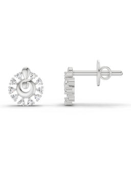 Sparkles - 14K White Gold Lab Grown Diamond 0.10 Ct Round Shape Earrings for Women