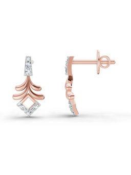 Sparkles - 14K Rose Gold Lab Grown Diamond 0.10 Ct Round Shape Earrings for Women