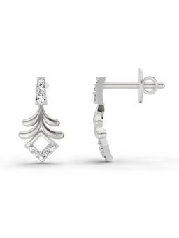 Sparkles - 14K White Gold Lab Grown Diamond 0.10 Ct Round Shape Earrings for Women