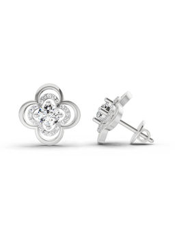 Sparkles - 14K White Gold Lab Grown Diamond 0.65 Carat Round Fashion Earrings for Women