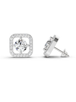 Sparkles - 14K White Gold Lab Grown Diamond 1.9 Carat Round Stud Earrings for Women