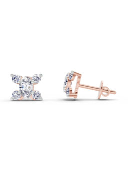 Sparkles - 14K Rose Gold Lab Grown Diamond 0.7 Carat Oval Stud Earrings for Women