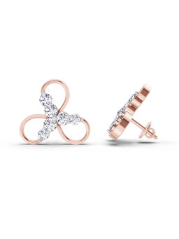 Sparkles - 14K Rose Gold Lab Grown Diamond 1.15 Carat Stud Earrings for Women