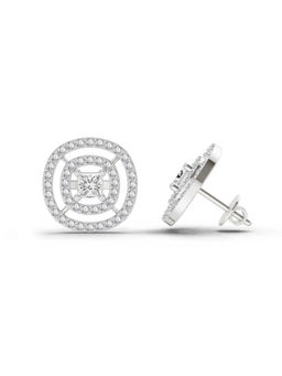 Sparkles - 14K White Gold Lab Grown Diamond 1.14 Carat Round Stud Earrings for Women