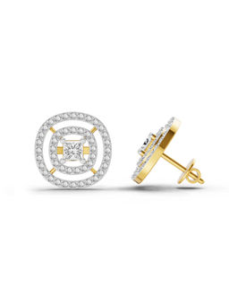 Sparkles - 14K Yellow Gold Lab Grown Diamond 1.14 Carat Round Stud Earrings for Women