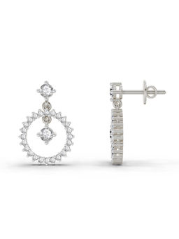 Sparkles - 14K White Gold Lab Grown Diamond 0.80 Carat Stud Earrings for Women