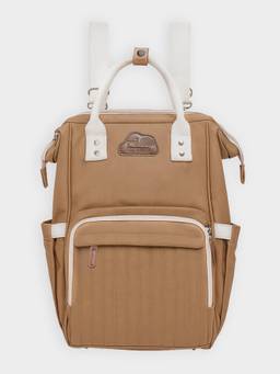 Mi Arcus - Solid Maternity Diaper Bag With Diaper Changing Sheet- Brown (0-6 Months)