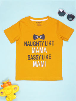 Be Awara - Naughty like Mama Kids T-Shirt - Yellow