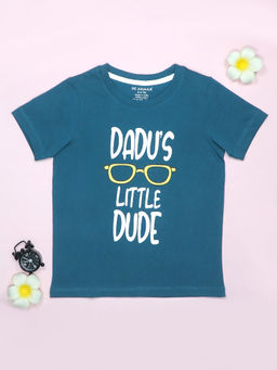 Be Awara - Dadu's Little Dude Kids Half Sleeves T-Shirt - Navy Blue