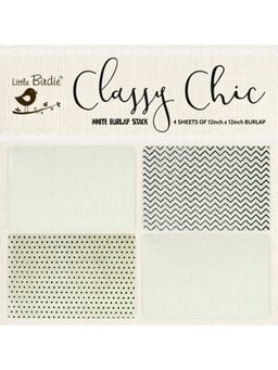 Little Birdie - Burlap Stack 6 Sheets White