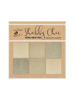 Little Birdie - Burlap Stack 12 X 12 6 Sheets Natural