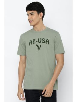 American Eagle - Men Green Super Soft T-Shirt
