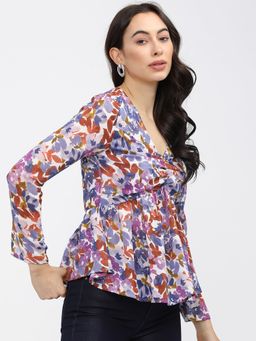 TOKYO TALKIES - Purple Women's Printed Top