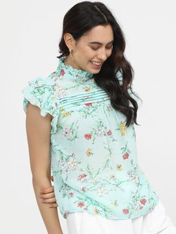 TOKYO TALKIES - Green Women's Printed Top