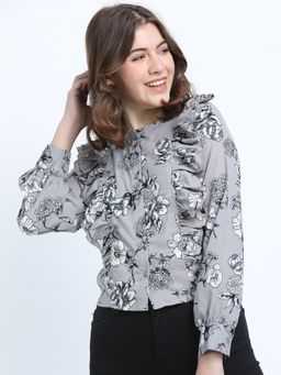 TOKYO TALKIES - Grey Women's Printed Top