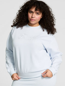 Victoria's Secret - Women Blue Ivy Fleece Classic Crew Sweatshirt