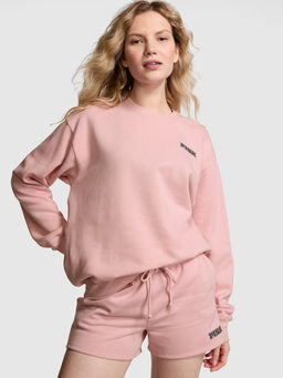 Victoria's Secret - Women Pink Ivy Fleece Crew Sweatshirt