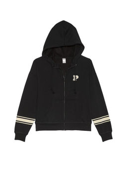 Victoria's Secret - Women Black Ivy Fleece Full-Zip Hoodie