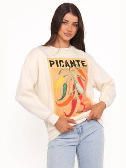 Petal & Pup - Ava Picante Beige Sweatshirt