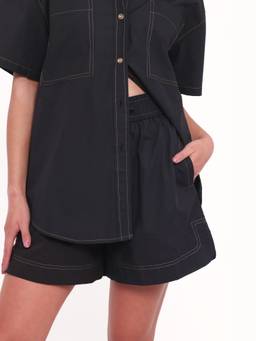 Petal & Pup - Remy Black Solid Shorts