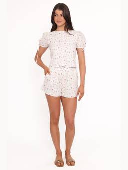 Petal & Pup - Bodhi Floral White Shorts