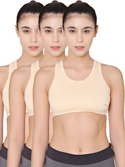 Bodycare - Pack of 3 Sports Bra In Skin Colour