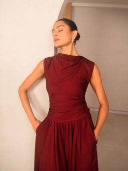 WHY SO BLUE - Maroon Ami Modal Solid Top