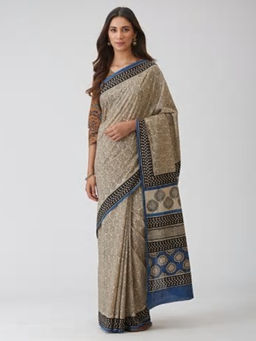 Fabindia - Cotton Bhagru Printed Sari