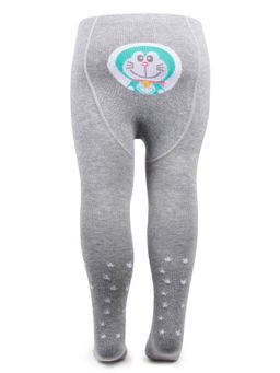 Bonjour - Doraemon Character Knitted Tights for Baby Girls & Boys-Light Grey Mil