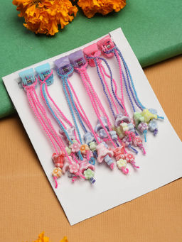 Stol'N - Teddy and Star Detail Hair Clips - Multi-Color (Set of 6)