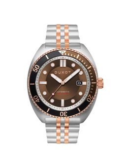 Duxot - Tortuga Automatic Uni-Directional Brown Round Dial Mens Watch - Dx-2026-55