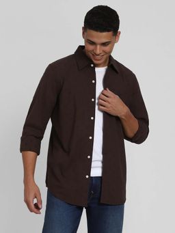 American Eagle - Men Brown Printed Slim Fit Everyday Button-Up Shirt