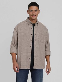 American Eagle - Men Brown Fireside Flannel Shirt