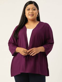 theRebelinme - Womens Plum Solid Color Regular Top