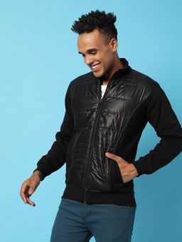 Campus Sutra - Men Solid Zipper Puffer Jacket