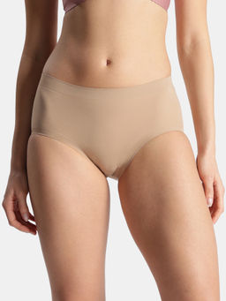 Jockey - 1827 Women High Coverage Soft Touch Microfiber Elastane Full Brief-Almondine
