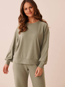La Vie En Rose - Green French Terry Sweatshirt